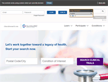 Tablet Screenshot of clinicalresearch.com